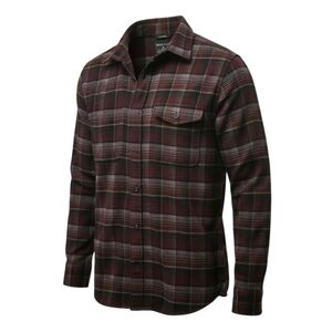 Swiss Tech Men's Burgundy Plaid Button Down Shirt Sz L